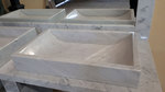 Lavabo da appoggio in marmo Bianco Carrara massello